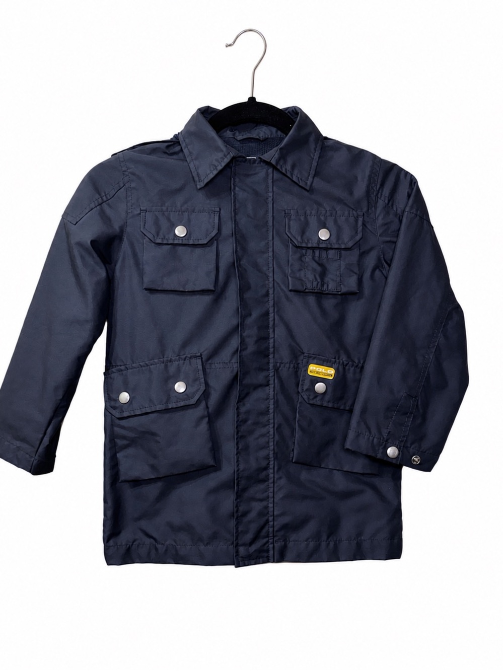 Polo Ralph Lauren Boys Navy Utility Jacket Hooded Field Coat Size 5/6 Preppy 120